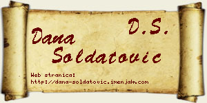 Dana Soldatović vizit kartica